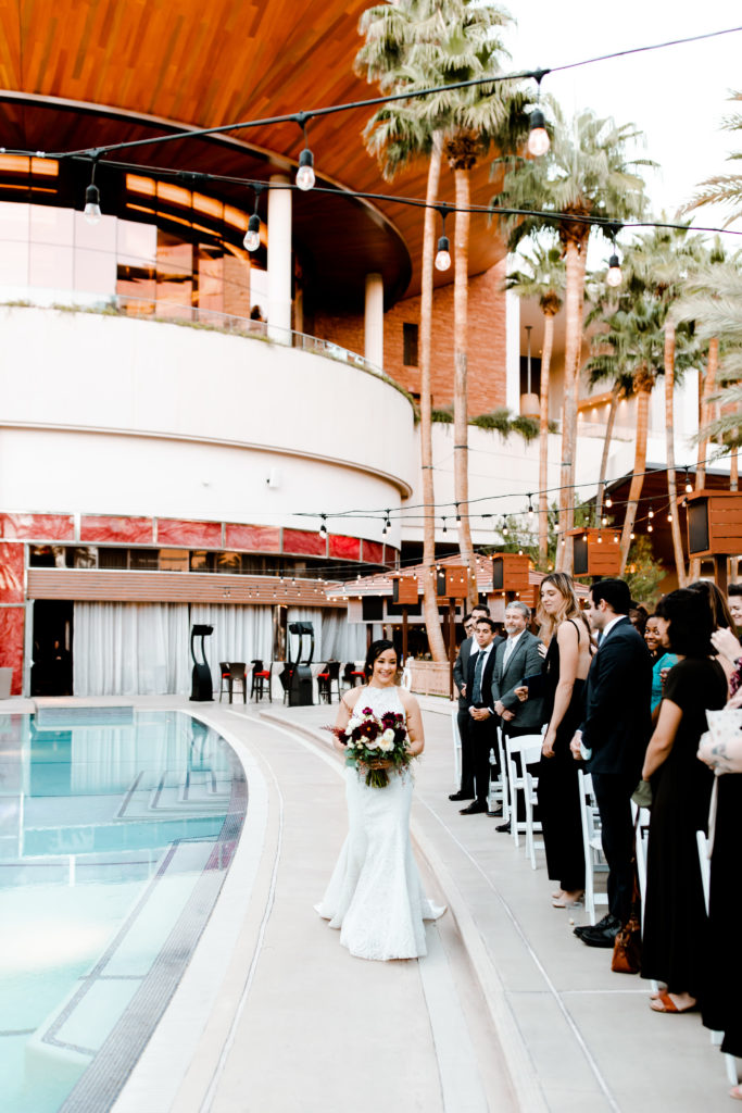Zoe & Mitchell’s Poolside Ceremony at Red Rock Canyon Resort and Spa